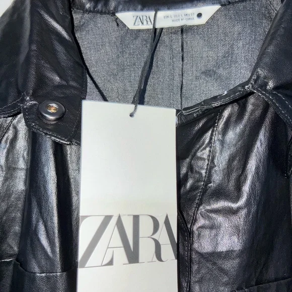 Zara Women's Black Jacket/Coat Size Large with Pockets - Picture 5 of 7